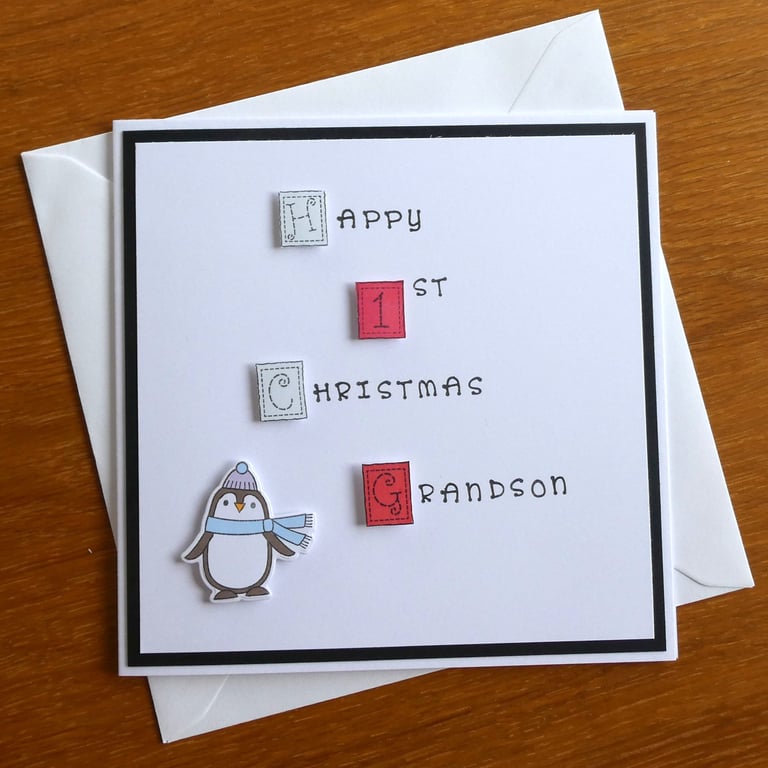 Grandson First Christmas Card