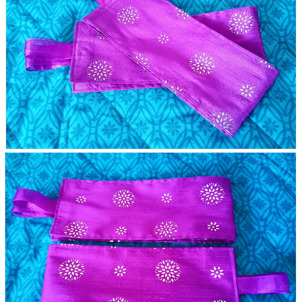 Magenta and Gold Curtain Tie Backs Hold Backs