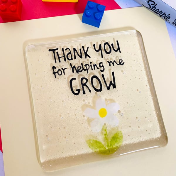 Thank You Teachers Coaster, Thanks for helping me GROW