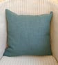 Scatter Cushion with Pad: Tapestry Abstract design Duck Egg Blue reverse 17" - Image 4