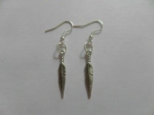 feather charm hook earrings