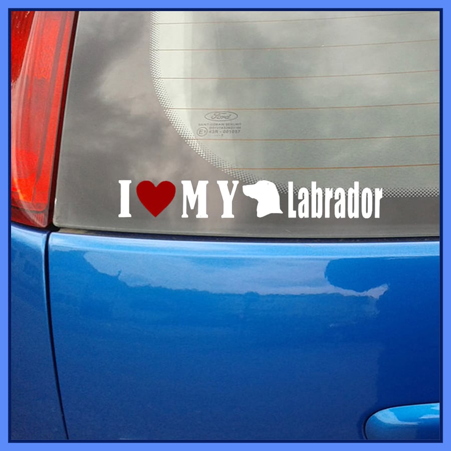 I Love My Labrador Bumper Sticker
