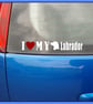 I Love My Labrador Bumper Sticker - Image 1