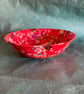 up cycled red decopatch bamboo bowl  - Image 2
