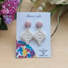 Romantic Neutral Embossed Drop Earrings 