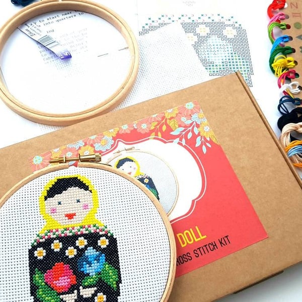 Russian Doll Cross Stitch Kit