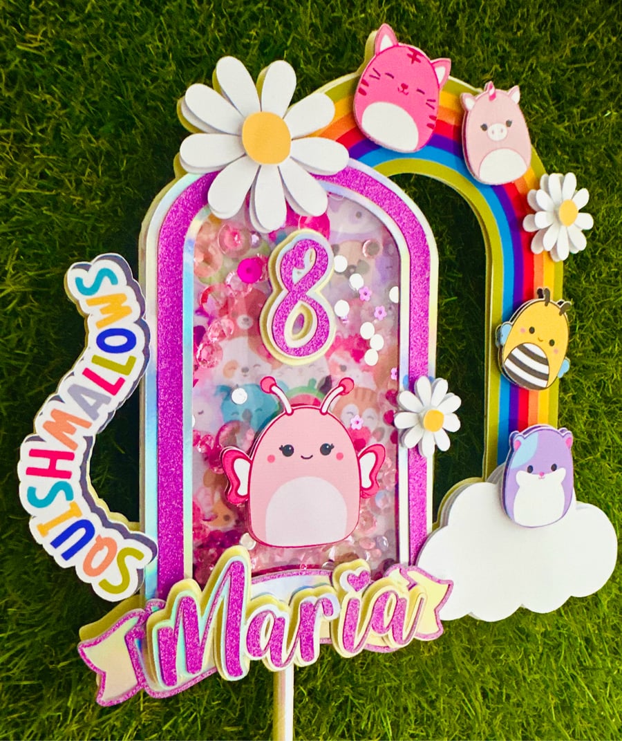 Squishmallow Cake Topper with Shaker 