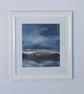 Distant Hills, Landscape With Lake and Mountains, Original Framed Art