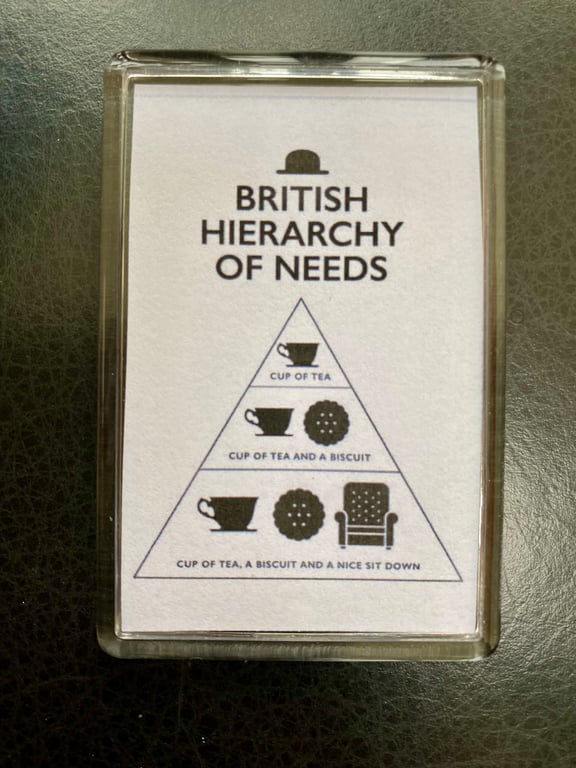 British Hierarchy of Needs Tea Tea Tea! decorative fridge magnet