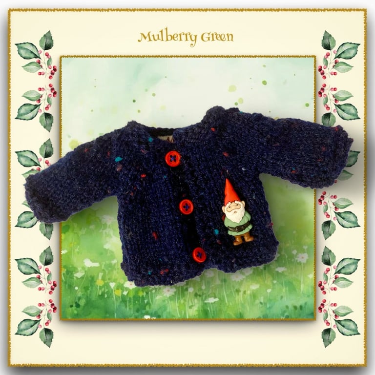 Navy Flecked Gnome Cardigan 