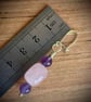 Amethyst, Rose Quartz and Sterling Silver dangle Earrings  - Image 7