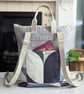 Backpack - Oilcloth Geometric Print Compact Backpack light khaki strap - Image 2