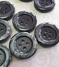 13 16" 20.3mm 32L Mid Grey Polyester broad rim classic Buttons, x 5 - Image 4