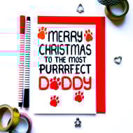 Christmas card from the Cat For A Purrrfect Cat Daddy From Kitty Kittens Cats