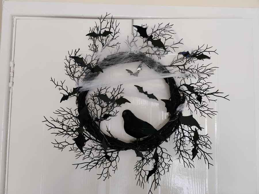 Halloween door wreath