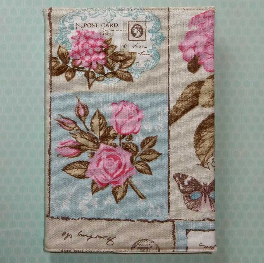 Covered notebook - A6 rose print