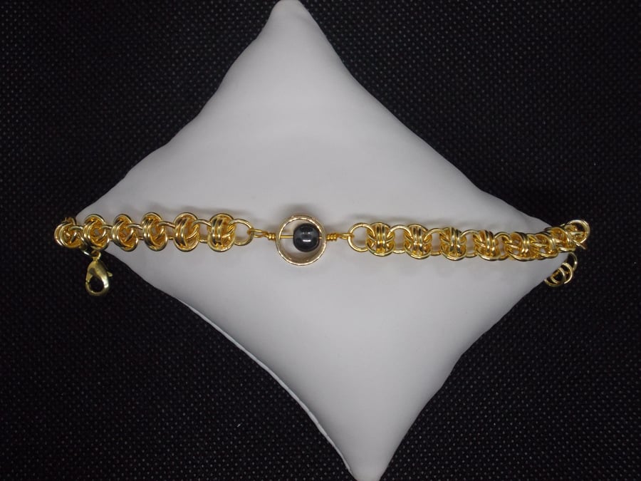 Barrel weave chainmaille bracelet