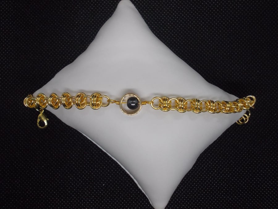 SALE - Barrel weave chainmaille bracelet