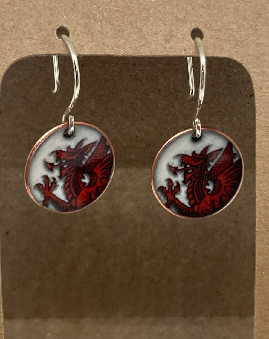 Welsh Dragon Earrings