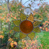 Stained  Glass Sunflower Suncatcher - Handmade Window Decoration