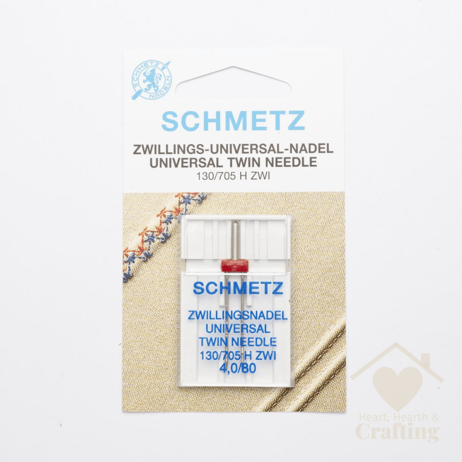 Schmetz Twin Needle 4.0mm Size 80 Machine Needle