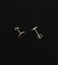 Dainty Mulberry Pink Oval Stud Earrings - Image 5