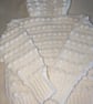 White hooded cardigan handmade for a small girl ages around 2.5 years old  - Image 3