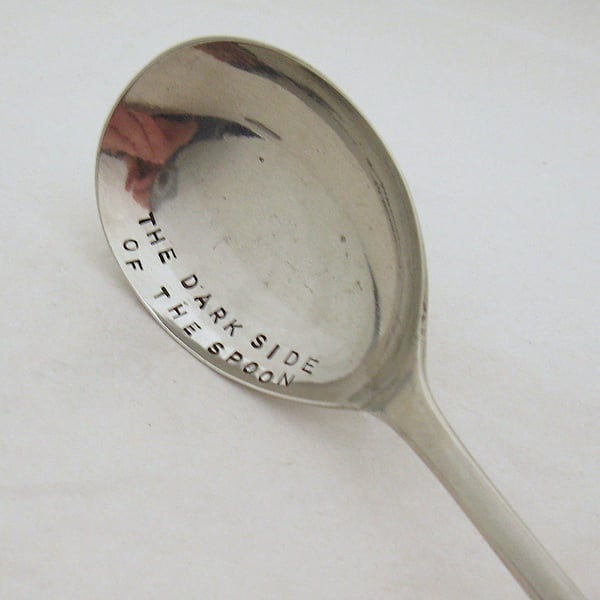 The Dark Side of the Spoon, Handstamped Vintage Fruit Spoon