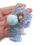 Flower Fairy Bag Charm or Keyring in Holographic Blue - Image 3