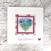 Birthday Card with Detachable Glass Meadow Heart