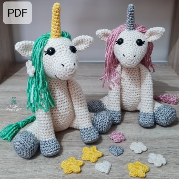 Uma the Unicorn Crochet Pattern, Unicorn Amigurumi Pattern