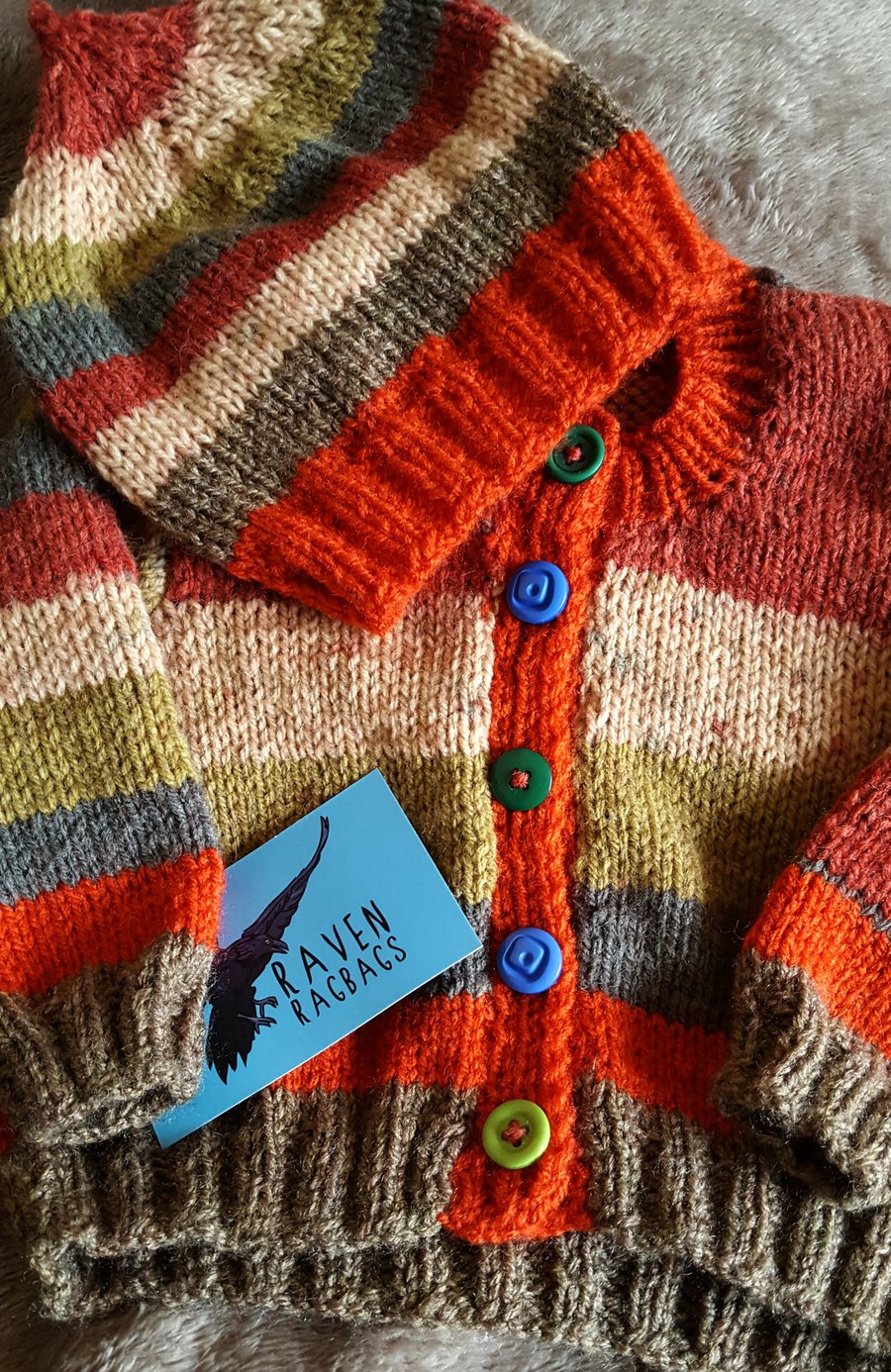 Hipster hand knitted baby set