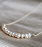 Pearl Necklace Silver & Pearls Row - Image 3