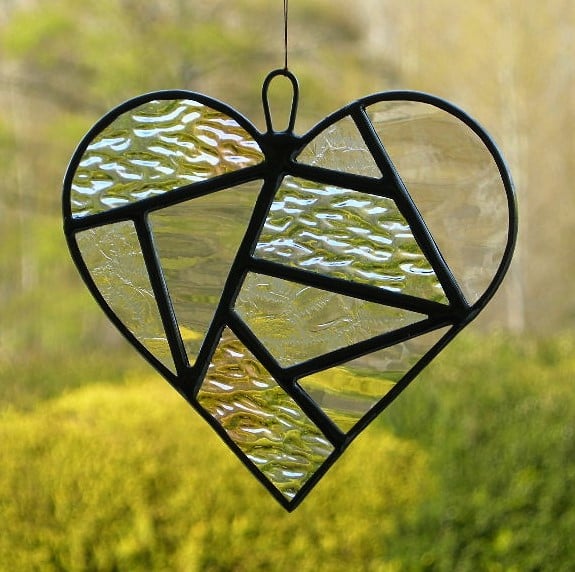 Hearts Suncatcher Kit Kids Craft Kit Stained Glass Hearts Class Party  Favors Gifts for Kids Love Package Gift Box Valentines -  UK
