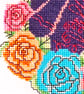 Roses and Skulls lady Day of the dead theme cross stitch Instant Download chart - Image 3