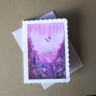 hand painted fantasy greetings card ( ref FA 67 P6 )