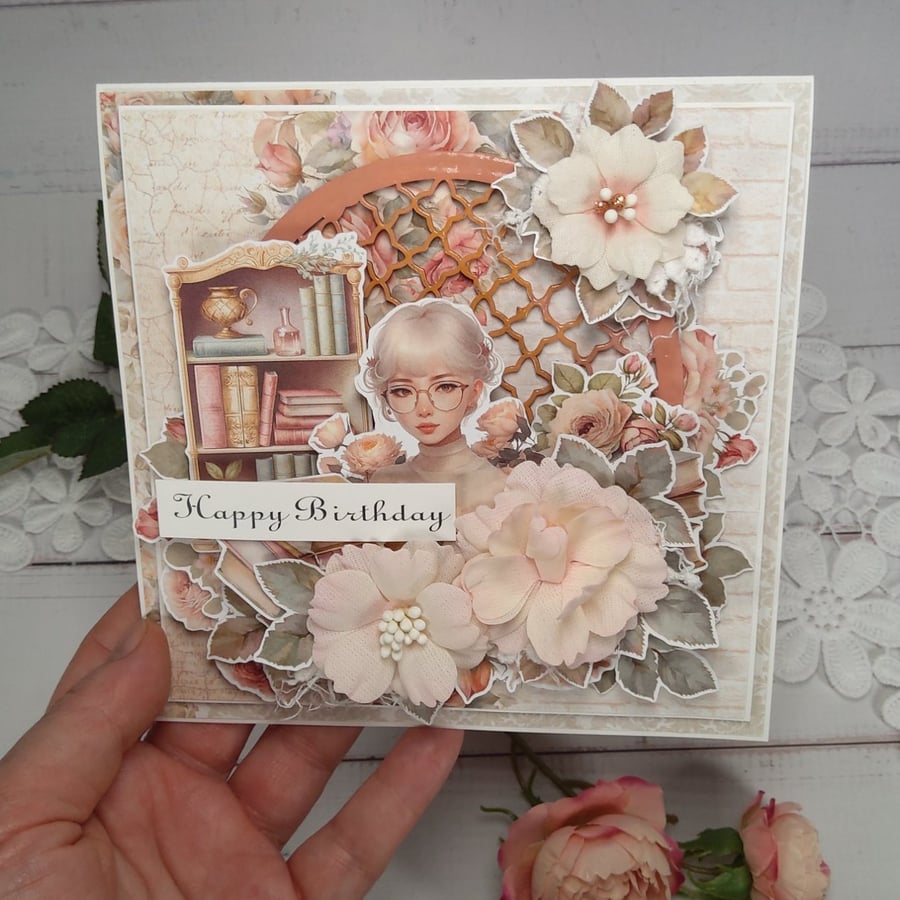 Handmade 18th Birthday Card (128) Floral Pop Up Card for Her - Keepsake Card.