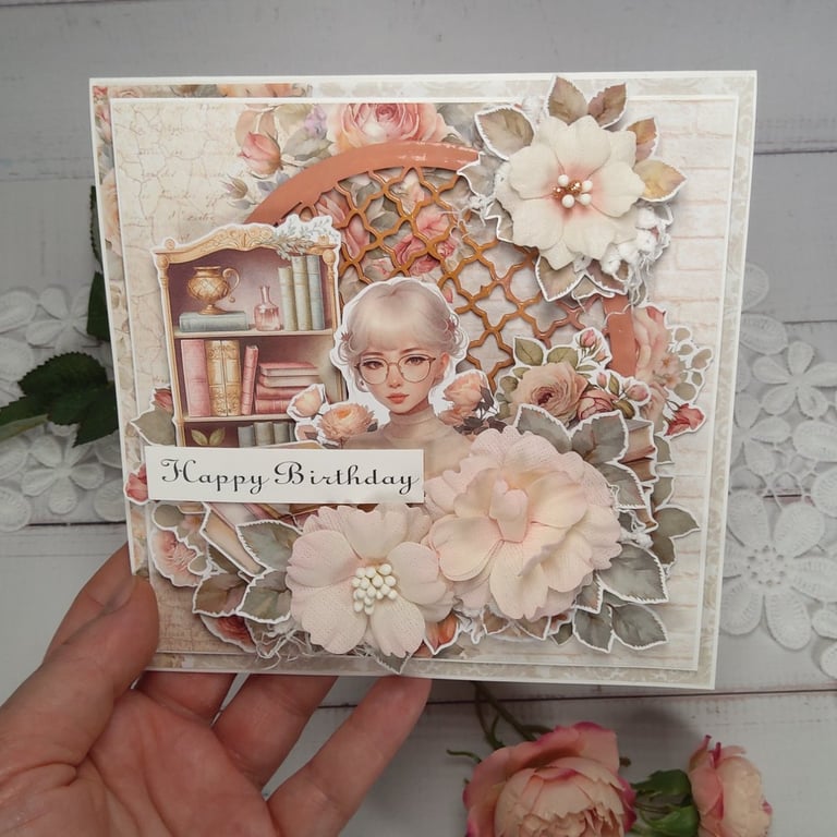 Handmade 18th Birthday Card (128) Floral Pop Up Card for Her - Keepsake Card.