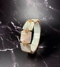 White Shell Bracelet with Sliver-Tone or Gold-Tone Details - Image 2