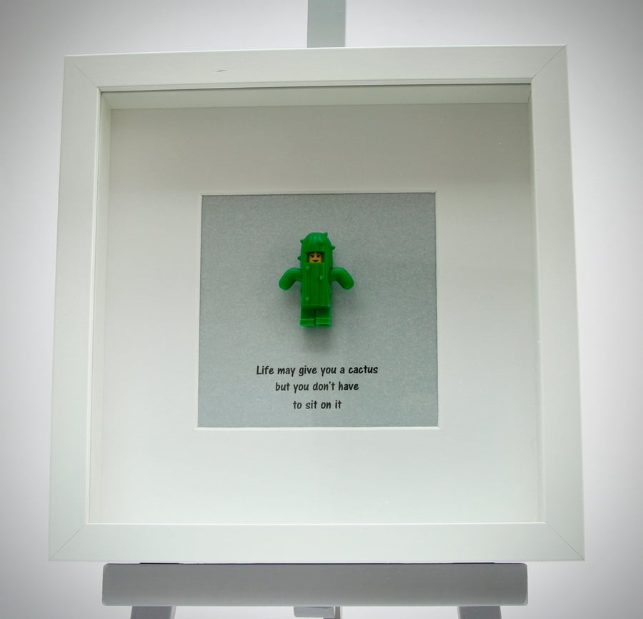 Cactus mini Figure quote frame.