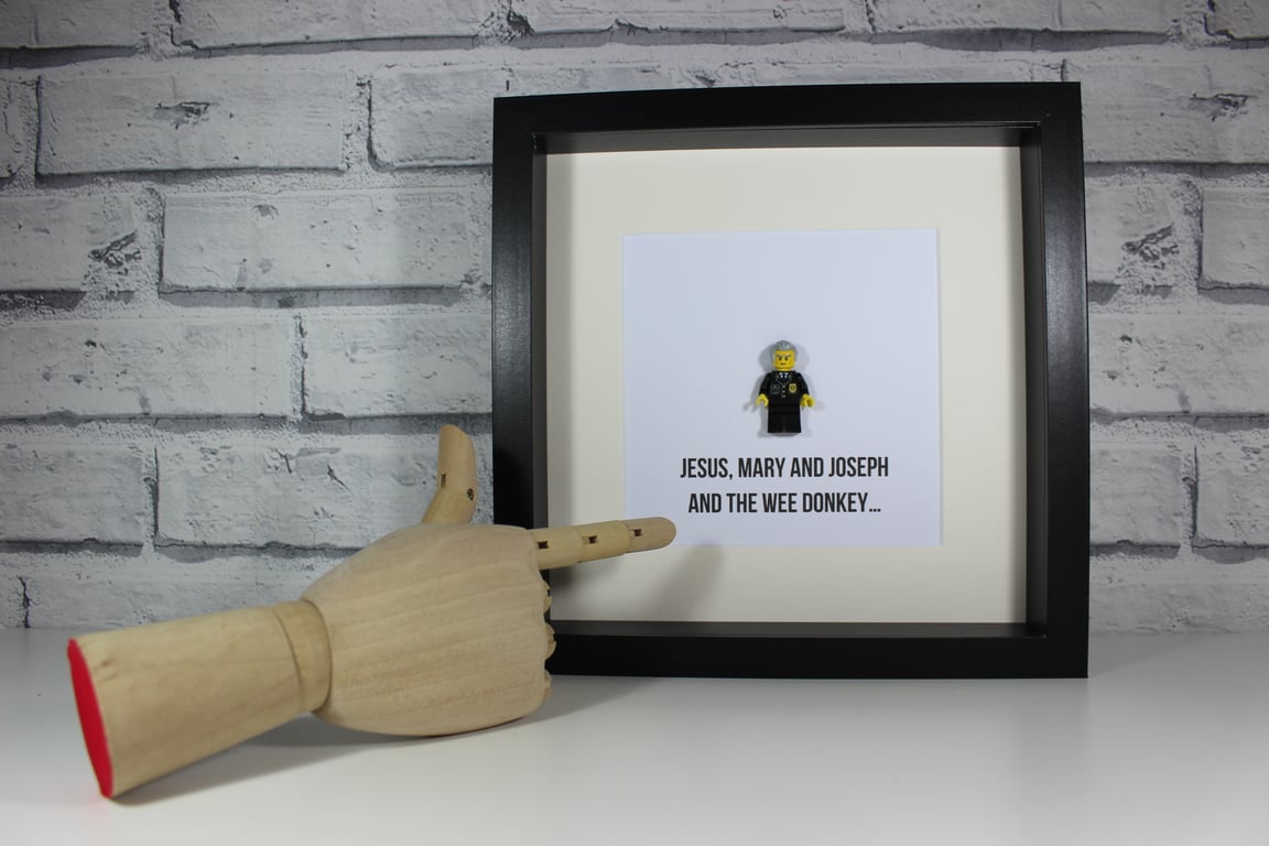 TED HASTINGS - LINE OF DUTY - FRAMED CUSTOM LEGO MINIFIGURE