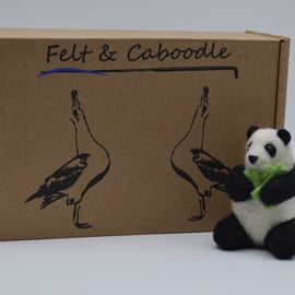 Needle felted Panda make it kit