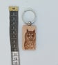 Long eared owl pyrography keyring  - Image 4