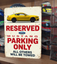 Ford Mustang S550 Reserved Parking Metal Sign Plaque Garage Gift Wall Decor 