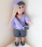 KNITTING PATTERN PDF Gray Shorts for Doll - Image 4