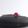 Ruby and Sterling Silver Skinny Ring