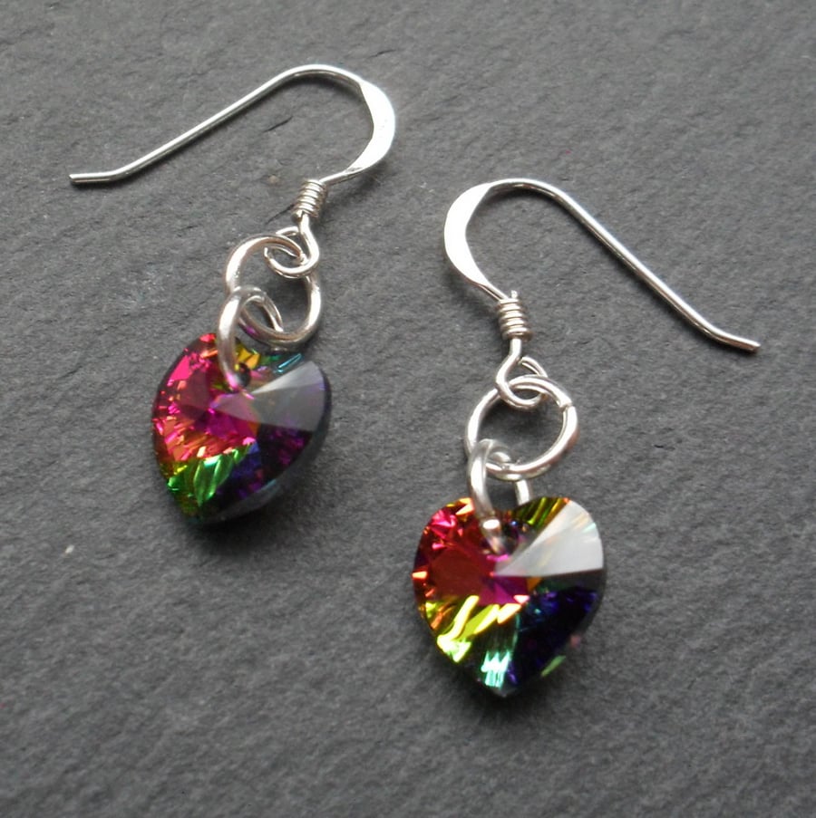  Crystal Heart Earrings With Crystal Hearts From Swarovski