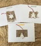 Set of 3 hand made Christmas card and decoration - Image 1