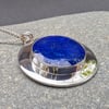 Lapis Lazuli Pendant Sterling Silver Round  - CLOSING DOWN SALE!