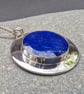 Lapis Lazuli Pendant Sterling Silver Round 